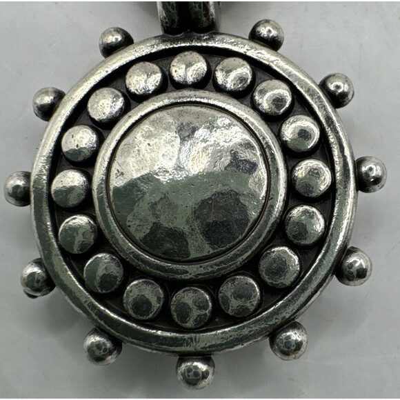 3 piece Brighton Pebble Dot Medali Reversible Collar Necklace Bracelet Earrings - Picture 4 of 11